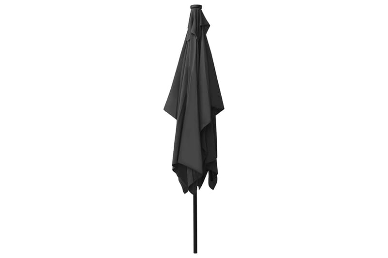 parasol med stålstand og LED-lys 2x3 m antracitgrå - Havemøbler - Solafskærmning - Parasoller