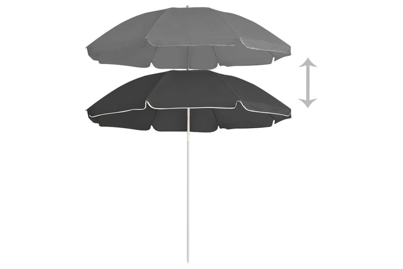 parasol med stålstang 180 cm antracitgrå - Antracit - Havemøbler - Solafskærmning - Parasoller