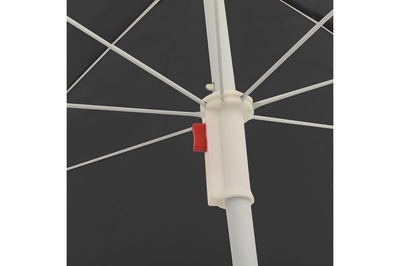 parasol med stålstang 180 cm antracitgrå - Antracit - Havemøbler - Solafskærmning - Parasoller