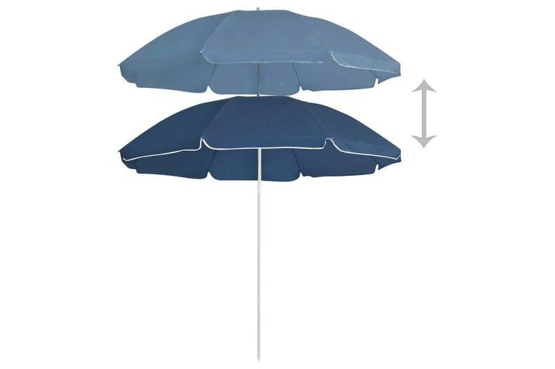 parasol med stålstang 180 cm blå - Blå - Havemøbler - Solafskærmning - Parasoller