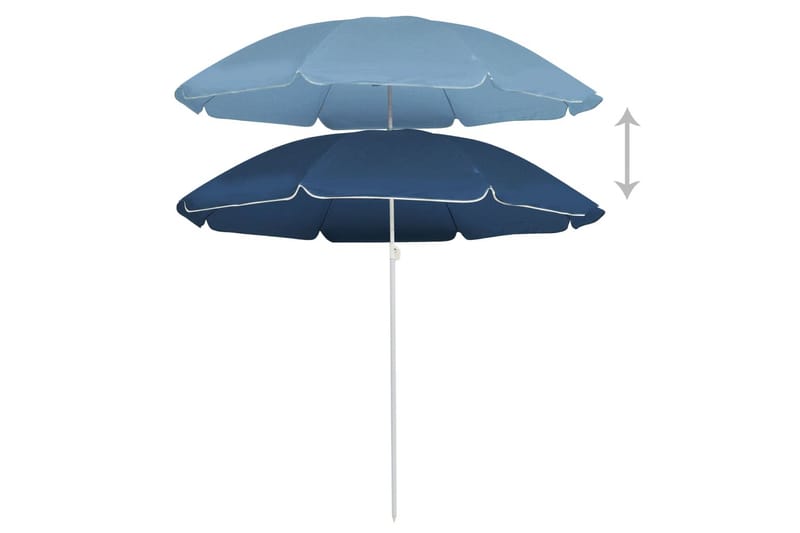 parasol med stålstang 180 cm blå - Blå - Parasoller