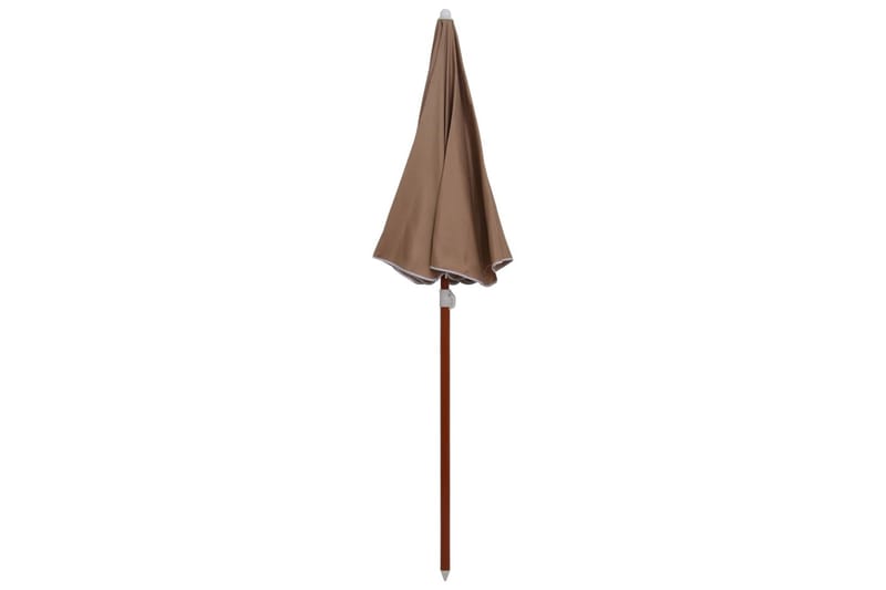 Parasol Med Stålstang 180 cm Gråbrun - Brun - Havemøbler - Solafskærmning - Parasoller