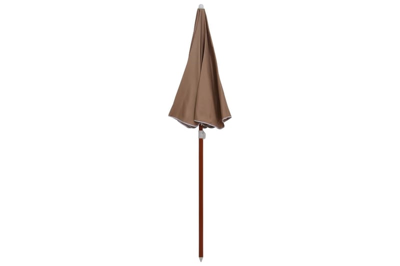 Parasol Med Stålstang 180 cm Gråbrun - Brun - Parasoller