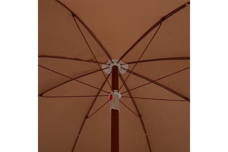 Parasol Med Stålstang 180 cm Gråbrun - Brun - Parasoller