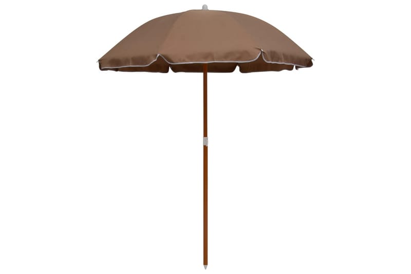 Parasol Med Stålstang 180 cm Gråbrun - Brun - Havemøbler - Solafskærmning - Parasoller
