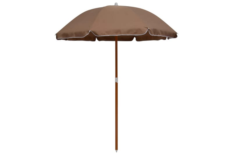 Parasol Med Stålstang 180 cm Gråbrun - Brun - Parasoller