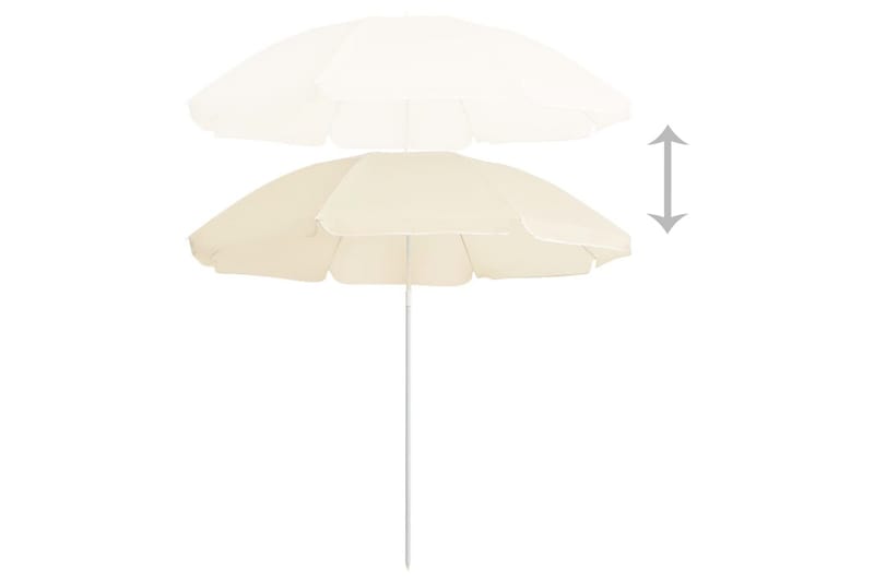 parasol med stålstang 180 cm sandfarvet - Beige - Havemøbler - Solafskærmning - Parasoller