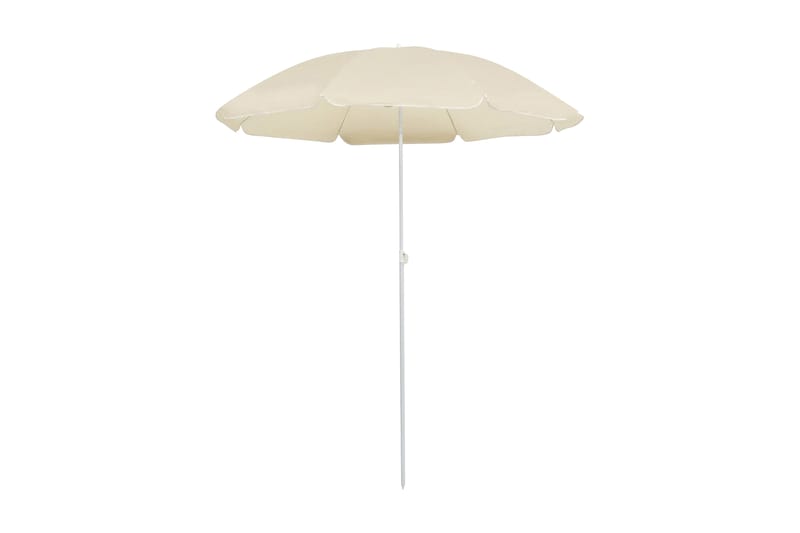 parasol med stålstang 180 cm sandfarvet - Parasoller