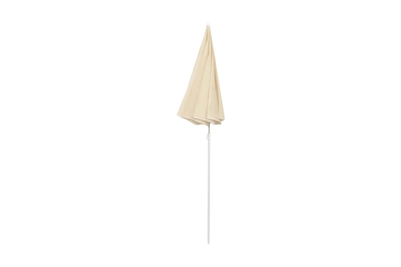 parasol med stålstang 180 cm sandfarvet - Parasoller