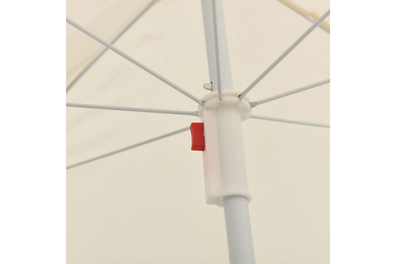 parasol med stålstang 180 cm sandfarvet - Parasoller