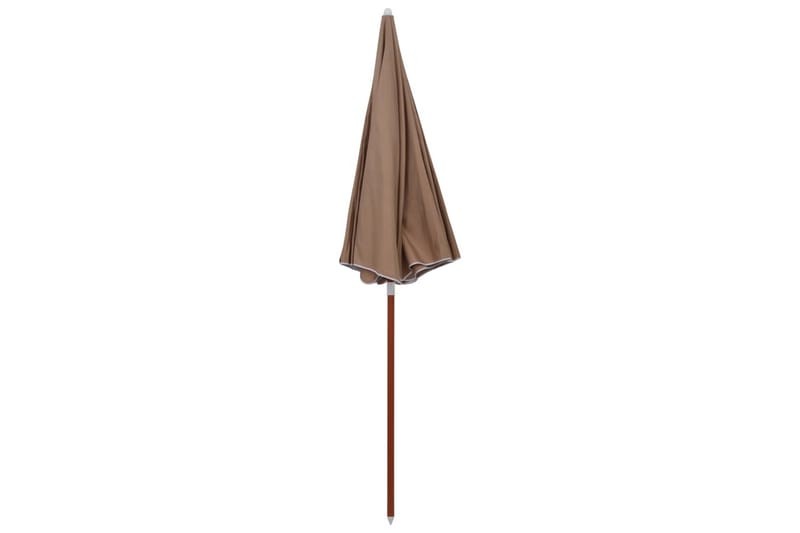Parasol Med Stålstang 240 cm Gråbrun - Brun - Havemøbler - Solafskærmning - Parasoller