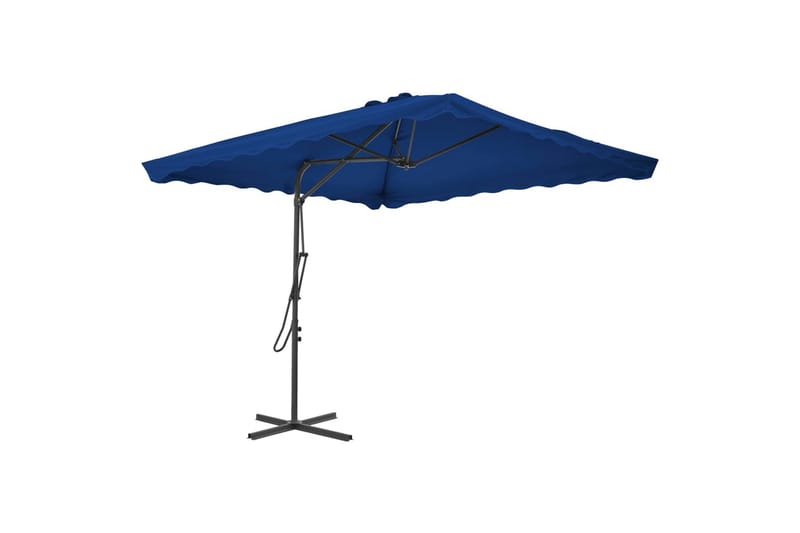 Parasol med stålstang 250x250x230 cm blå - Blå - Parasoller