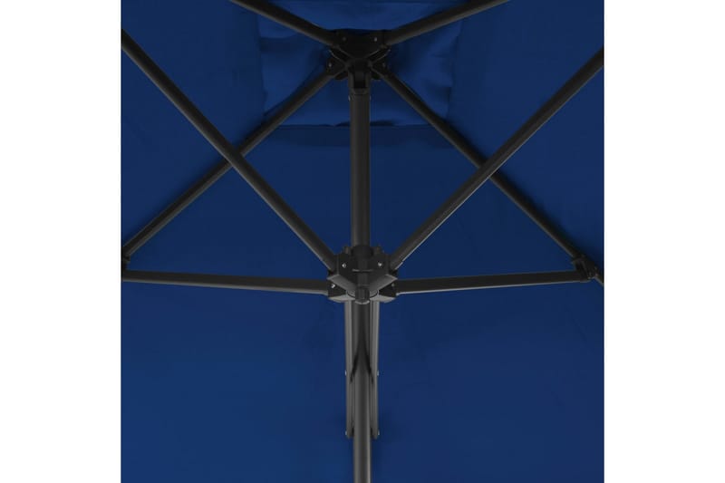 Parasol med stålstang 250x250x230 cm blå - Blå - Havemøbler - Solafskærmning - Parasoller