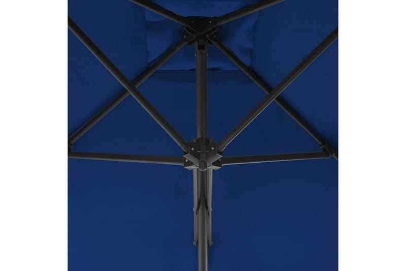 Parasol med stålstang 250x250x230 cm blå - Blå - Parasoller