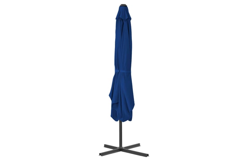 Parasol med stålstang 250x250x230 cm blå - Blå - Havemøbler - Solafskærmning - Parasoller