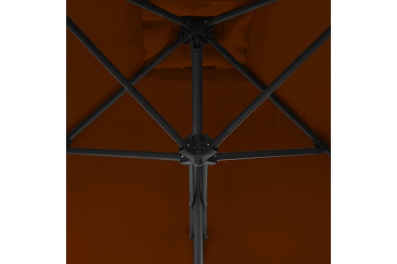Parasol med stålstang 250x250x230 cm terrakottafarvet - Havemøbler - Solafskærmning - Parasoller