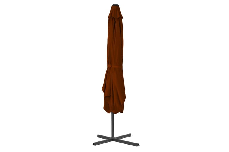 Parasol med stålstang 250x250x230 cm terrakottafarvet - Havemøbler - Solafskærmning - Parasoller