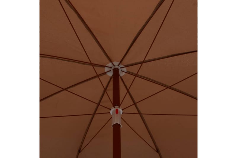 Parasol Med Stålstang 300 cm Gråbrun - Brun - Havemøbler - Solafskærmning - Parasoller
