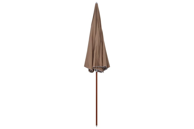 Parasol Med Stålstang 300 cm Gråbrun - Brun - Havemøbler - Solafskærmning - Parasoller