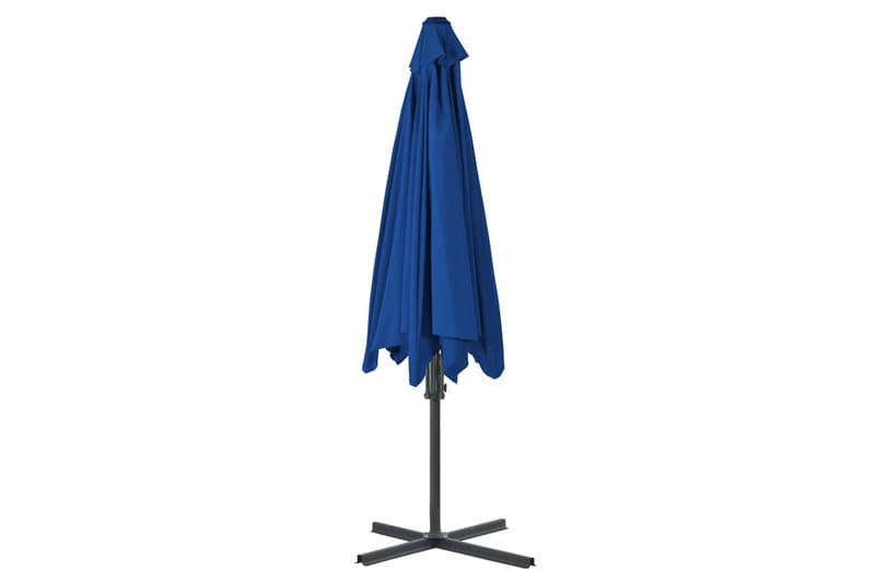 Parasol med stålstang 300x230 cm blå - Blå - Havemøbler - Solafskærmning - Parasoller