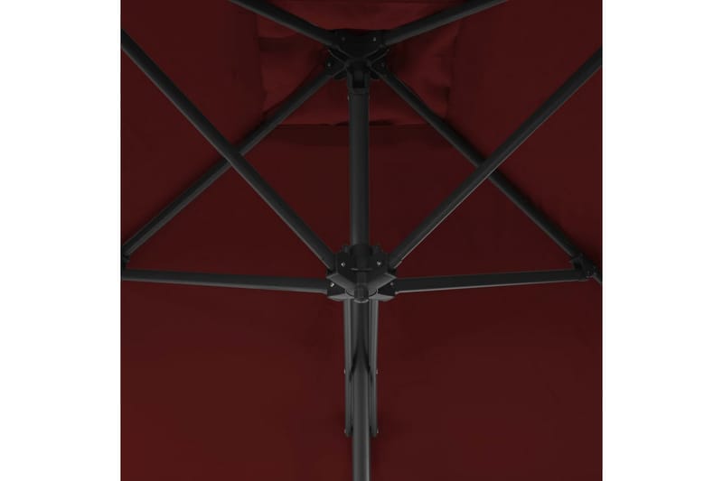 Parasol med stålstang 300x230 cm bordeauxfarvet - Rød - Parasoller