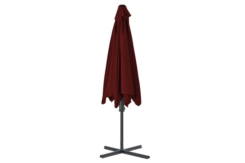Parasol med stålstang 300x230 cm bordeauxfarvet - Rød - Havemøbler - Solafskærmning - Parasoller