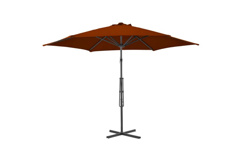 Parasol med stålstang 300x230 cm terrakottafarvet - Parasoller