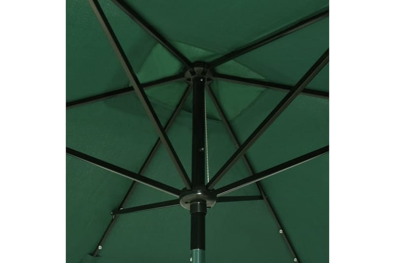 parasol med stålstang og LED-lys 2x3 m grøn - Havemøbler - Solafskærmning - Parasoller