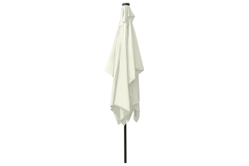 parasol med stålstang og LED-lys 2x3 m sandfarvet - Havemøbler - Solafskærmning - Parasoller