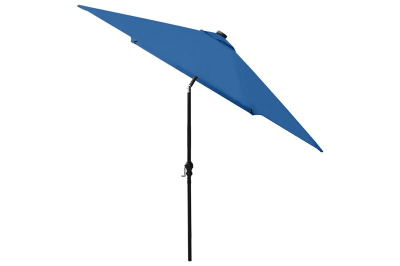 parasol med stålstang og LED-lys 2x3 m sort - Parasoller