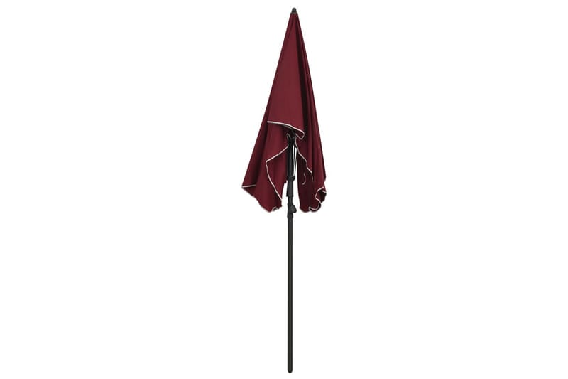 parasol med stang 200x130 cm bordeaux - Rød - Parasoller