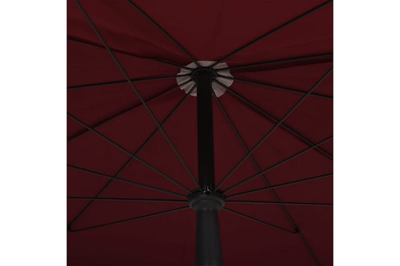 parasol med stang 200x130 cm bordeaux - Rød - Parasoller