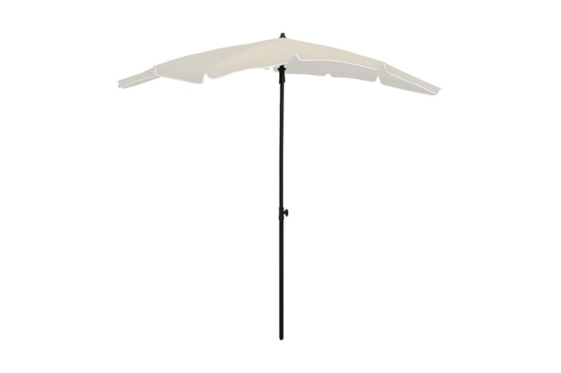 parasol med stang 200x130 cm sandfarvet - Creme - Havemøbler - Solafskærmning - Parasoller