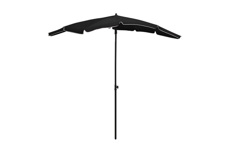 parasol med stang 210x130 cm sort - Sort - Parasoller