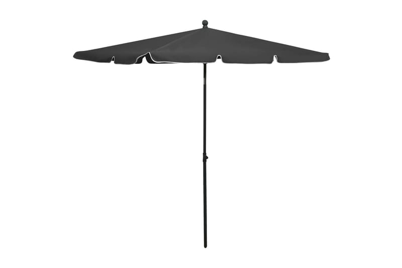 parasol med stang 210x140 cm antracitgrå - Antracit - Parasoller