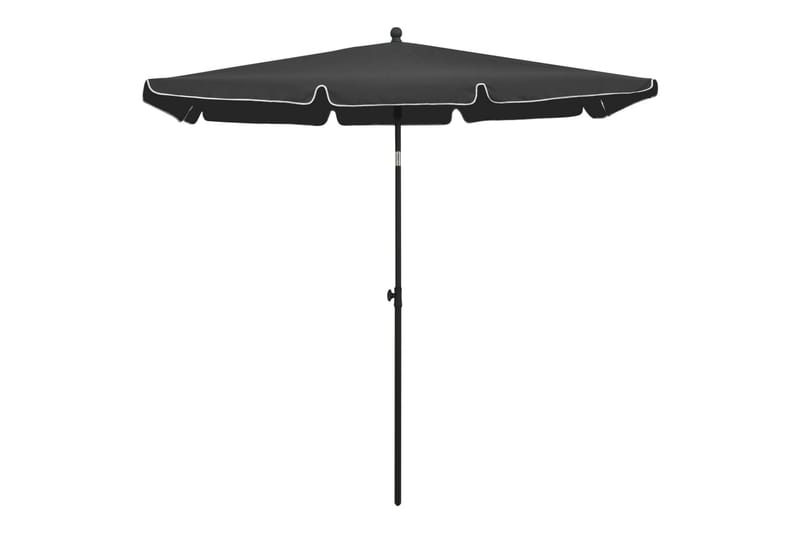 parasol med stang 210x140 cm antracitgrå - Antracit - Parasoller