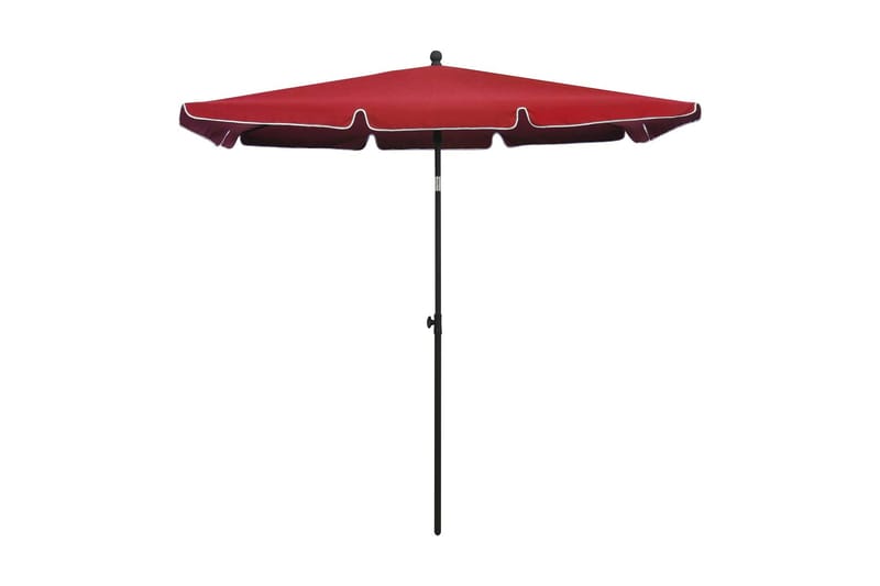 parasol med stang 210x140 cm bordeauxfarvet - Rød - Parasoller
