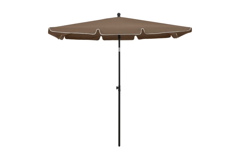 parasol med stang 210x140 cm gråbrun - Gråbrun - Havemøbler - Solafskærmning - Parasoller