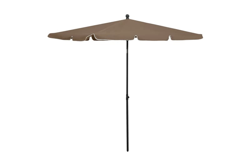 parasol med stang 210x140 cm gråbrun - Gråbrun - Havemøbler - Solafskærmning - Parasoller