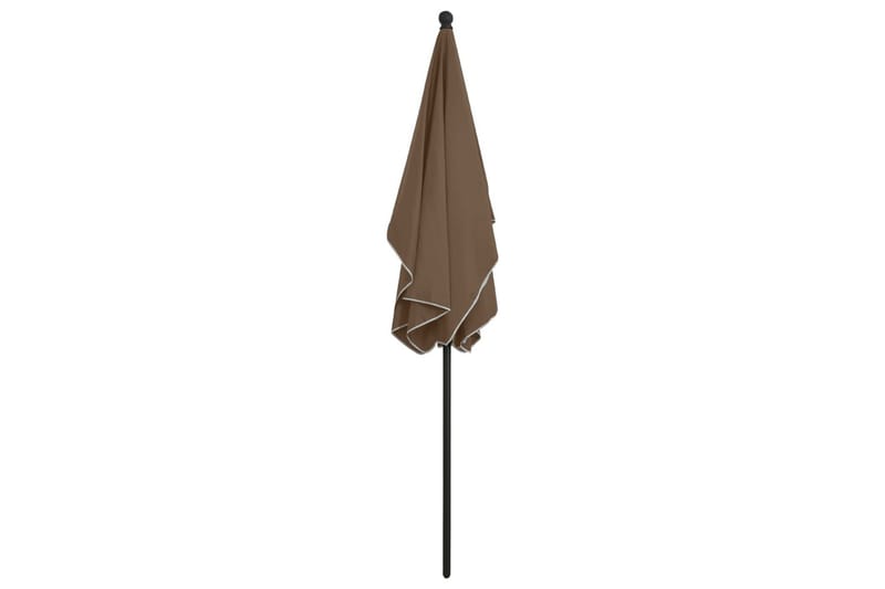 parasol med stang 210x140 cm gråbrun - Gråbrun - Havemøbler - Solafskærmning - Parasoller