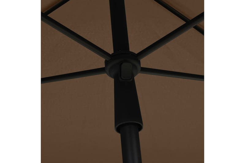 parasol med stang 210x140 cm gråbrun - Gråbrun - Havemøbler - Solafskærmning - Parasoller