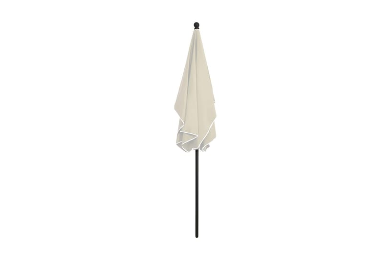 parasol med stang 210x140 cm sandfarvet - Creme - Parasoller