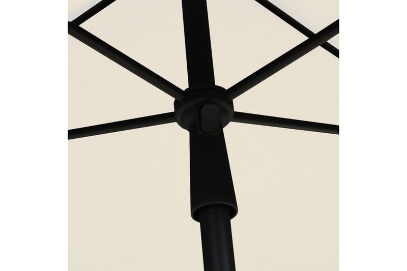 parasol med stang 210x140 cm sandfarvet - Creme - Havemøbler - Solafskærmning - Parasoller