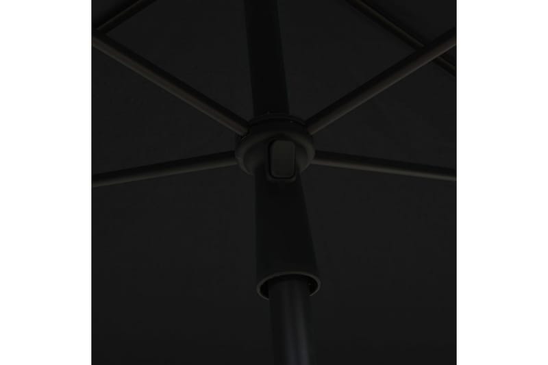 parasol med stang 210x140 cm sort - Sort - Havemøbler - Solafskærmning - Parasoller