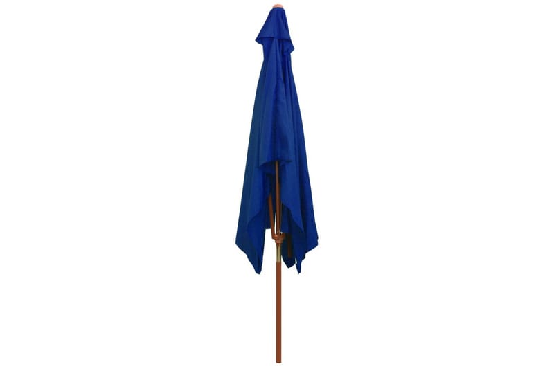 parasol med træstang 200x300 cm blå - Blå - Havemøbler - Solafskærmning - Parasoller