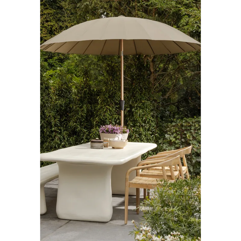 Parasol Monica 280 cm udendørs - Sand/Grøn - Havemøbler - Solafskærmning - Parasoller - Baliparasol