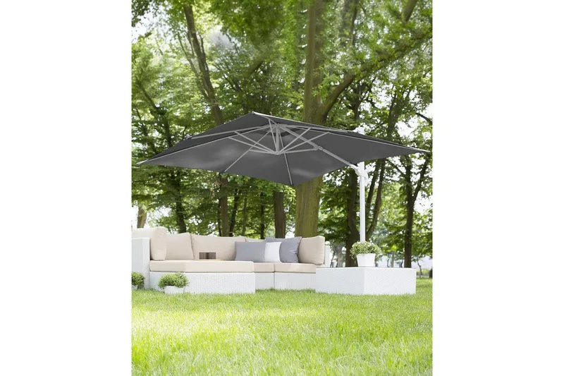 Parasol Monza - Grå, hvid - Havemøbler - Solafskærmning - Parasoller - Hængeparasol