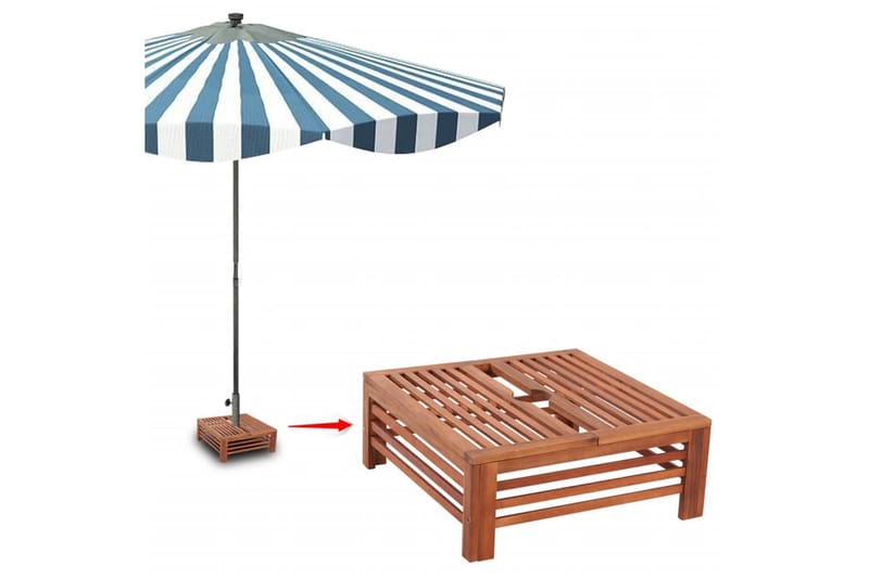 Parasol Stander Dække I Træ - Brun - Havemøbler - Solafskærmning - Parasoller