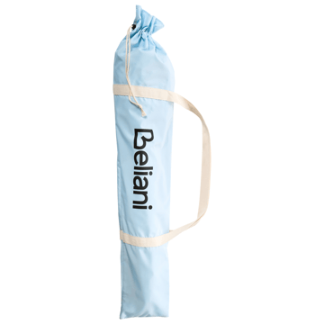 Parasol udendørs 155 cm Mondello - hvid/blå - Havemøbler - Solafskærmning - Parasoller - Strandparasol