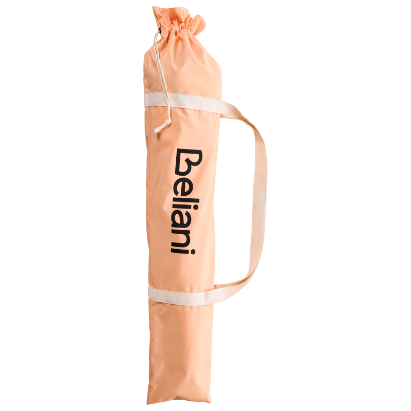 Parasol udendørs 155 cm Mondello - hvid/orange - Havemøbler - Solafskærmning - Parasoller - Strandparasol